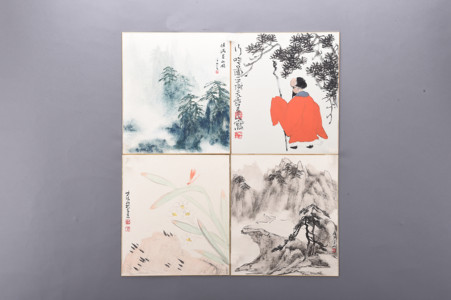现代杨立言山水图小品