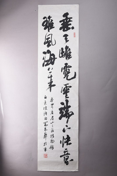 现代段志华行书东坡诗句条幅